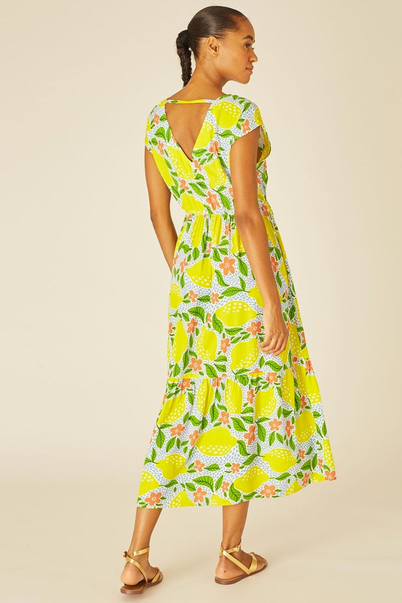 Pepaloves Lemon Long Dress - Green/Yellow