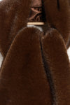 Free People Snow Angel Faux Fur Scarf - Espresso