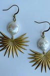 Stevie Statement Earrings - Natural Pearls