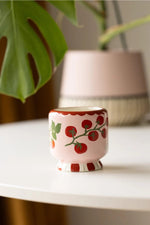 A Dopo 8 oz Hand Painted Ceramic Candle Tomato Vine - Heirloom Tomatoes