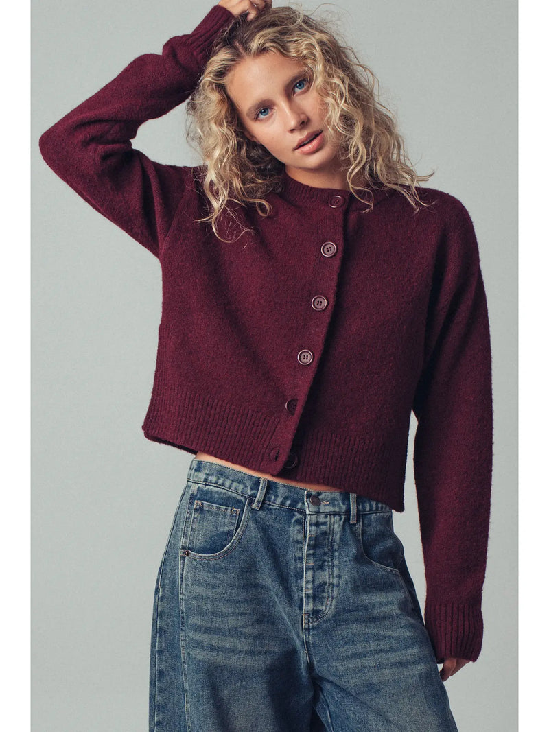 Orion Cardigan - Wine
