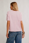 Free People Merry Meow Tee - Pink Combo