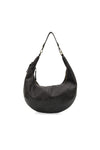 Rhea Slouchy Crescent Shoulder Crossbody Bag - Iron
