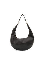 Rhea Slouchy Crescent Shoulder Crossbody Bag - Iron