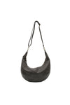 Rhea Slouchy Crescent Shoulder Crossbody Bag - Iron
