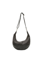 Rhea Slouchy Crescent Shoulder Crossbody Bag - Iron
