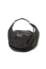 Rhea Slouchy Crescent Shoulder Crossbody Bag - Black
