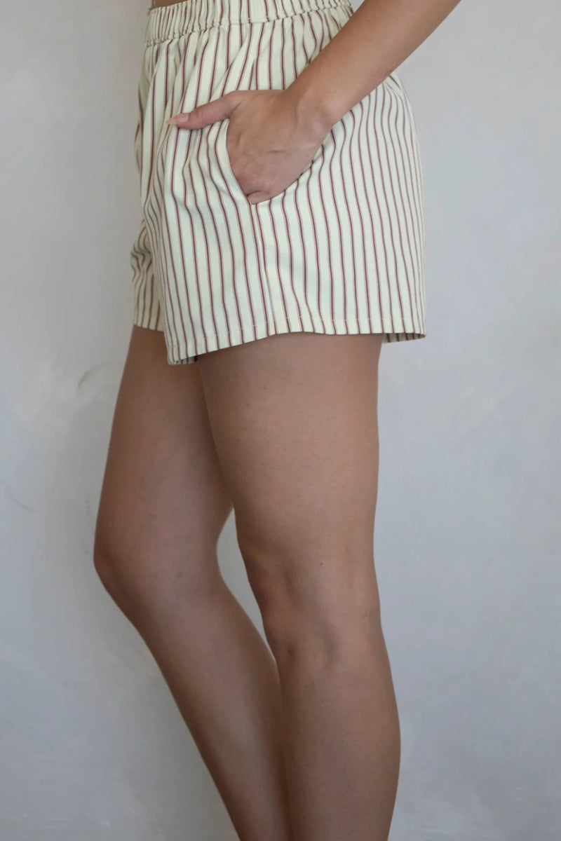 Candice Shorts Butter Stripe