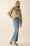 Alpine Knit Raglan Sleeve Sweater