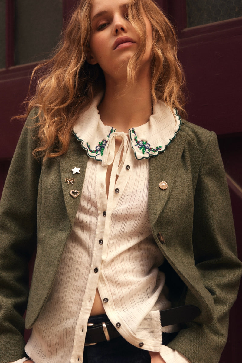 Free People Whip Smart Blazer - Forest Green