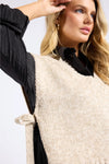 Individuality Side Tie Sweater Vest Oatmeal