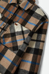 Brixton Bowery Soft Brushed Flannel - Washed Black/Sand