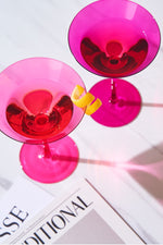 Hot Pink Martini Glass