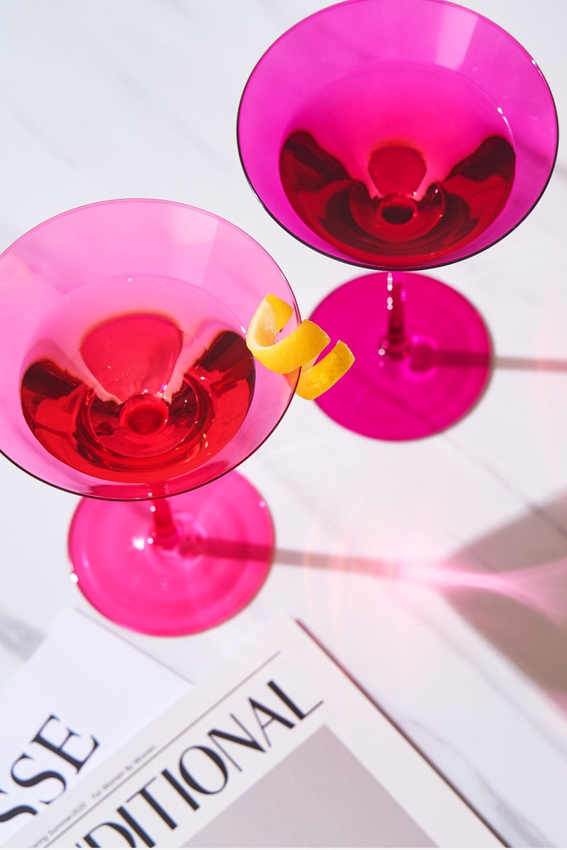 Hot Pink Martini Glass