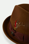 Brixton Gain Fedora - Coffee/Chestnut