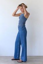 Tanner Ringer Tank - Muted Blue