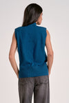 Eliza Sleeveless Mock Neck Sweater - Teal