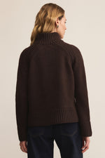 Z Supply Emerge Funnel Neck Sweater - Chocolate Cherry