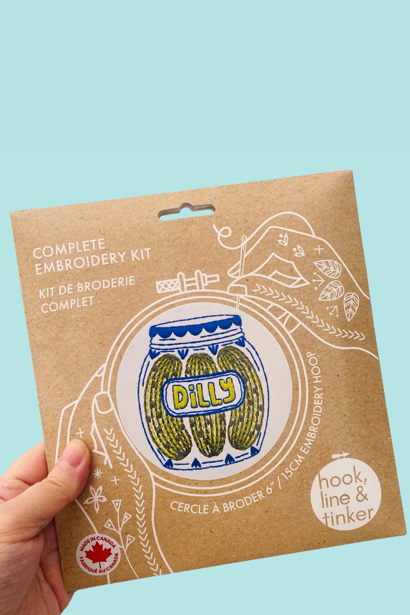 Hook, Line, and Tinker Embroidery Kit - Dilly Pickles