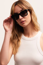 Z Supply Rendezvous Sunglasses - Polished Black-Grey