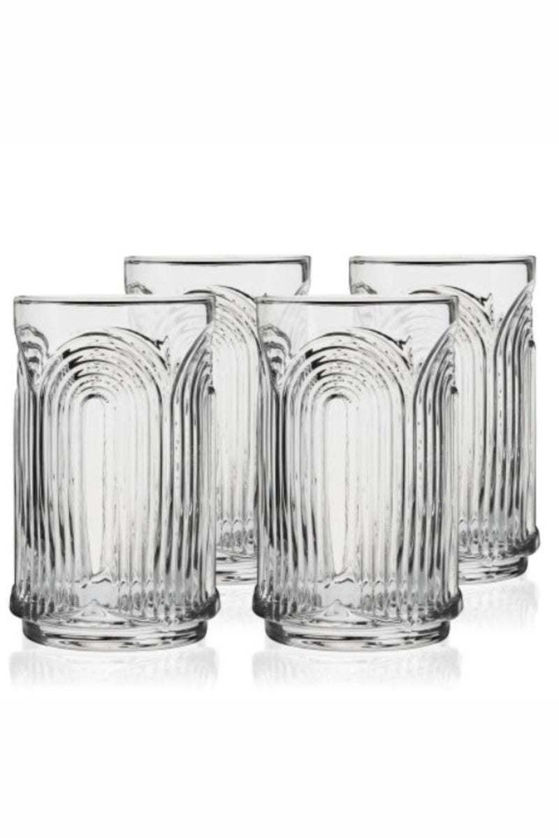 Deco Beau Crystal Highball Glass