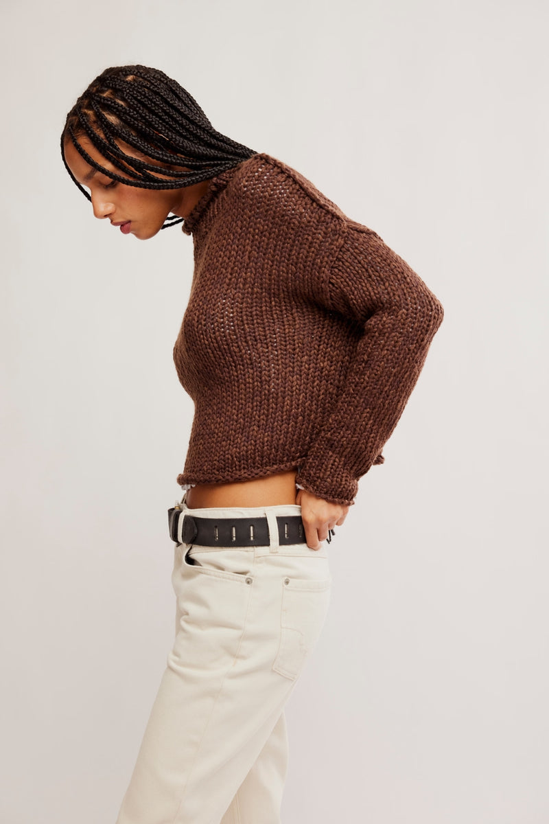 Free People Opal Sweater - Chicory Coffee – Queen of Hearts and