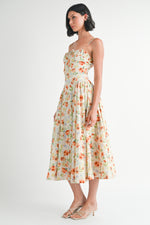 Melody Midi Dress - Cream Multi