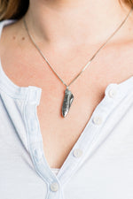 Small Gold Fish Knife Necklace - Silver
