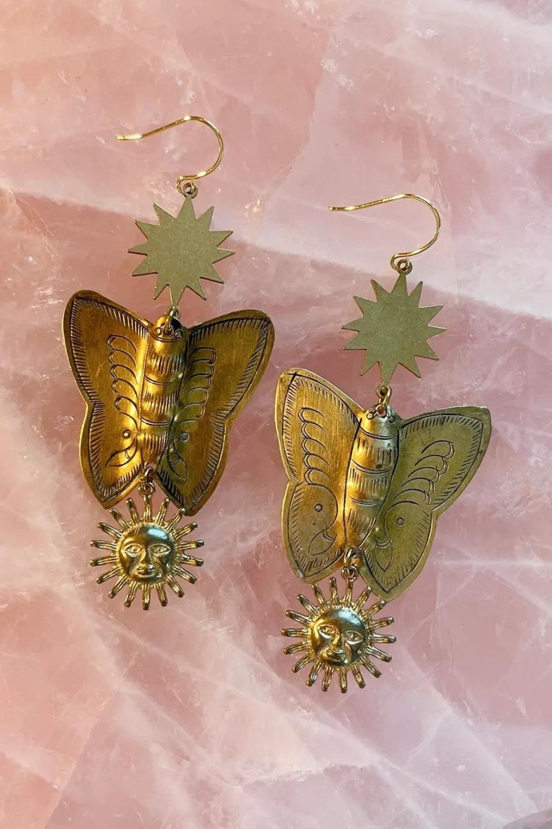 Flatwoods Fawn Summer Butterfly Earrings