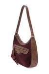 Hallie Corduroy Hobo Bag - Wine