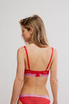 Free People Mid Week Underwire Bra - Pink + Red Combo