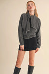 Danielle Cardigan - Black + Grey
