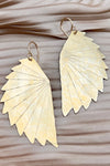 Fluff Hardware Handmade Winged Earrings - Gold