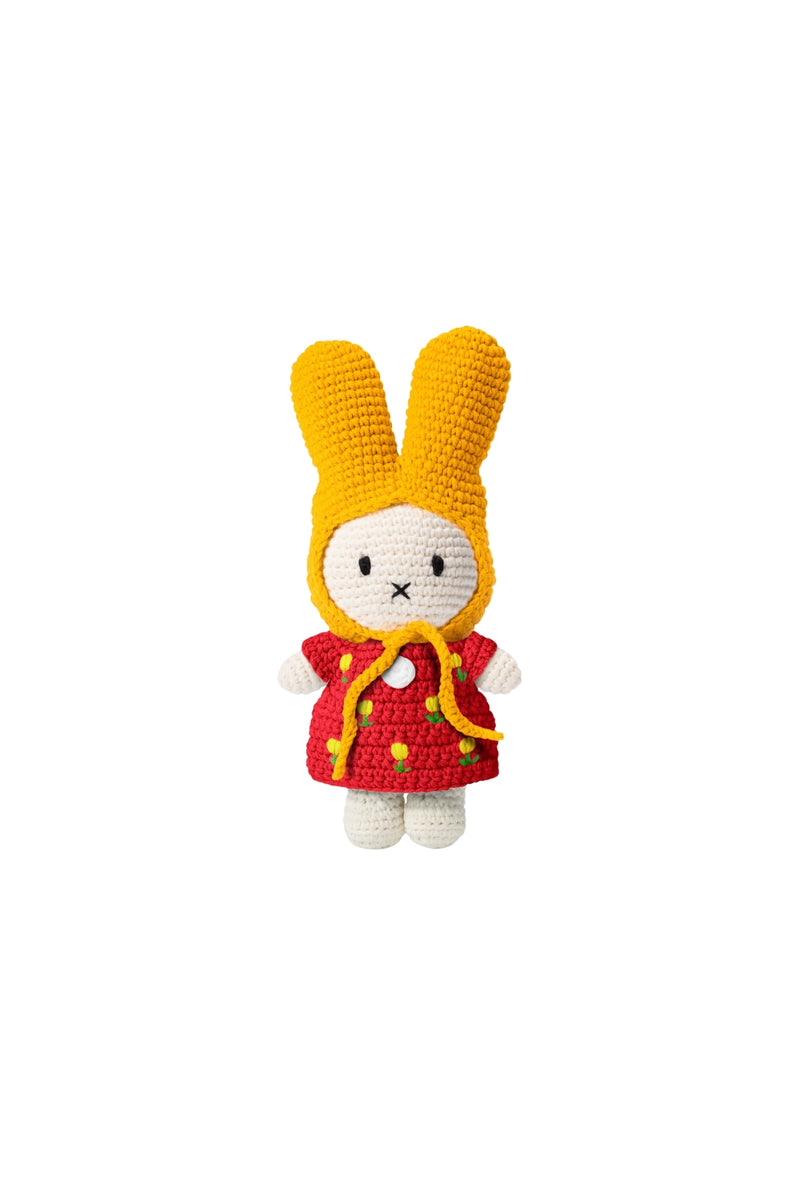 Miffy Tulip Dress - Red with Yellow Hat