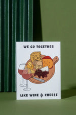 Illustrating Amy Greeting Cards Wine & Cheese Anniversary