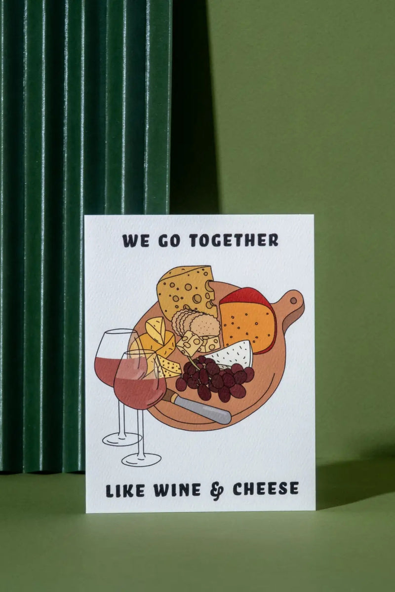 Illustrating Amy Greeting Cards Wine & Cheese Anniversary