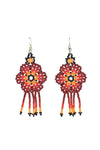 Handmade Dahlia Dangle Earrings