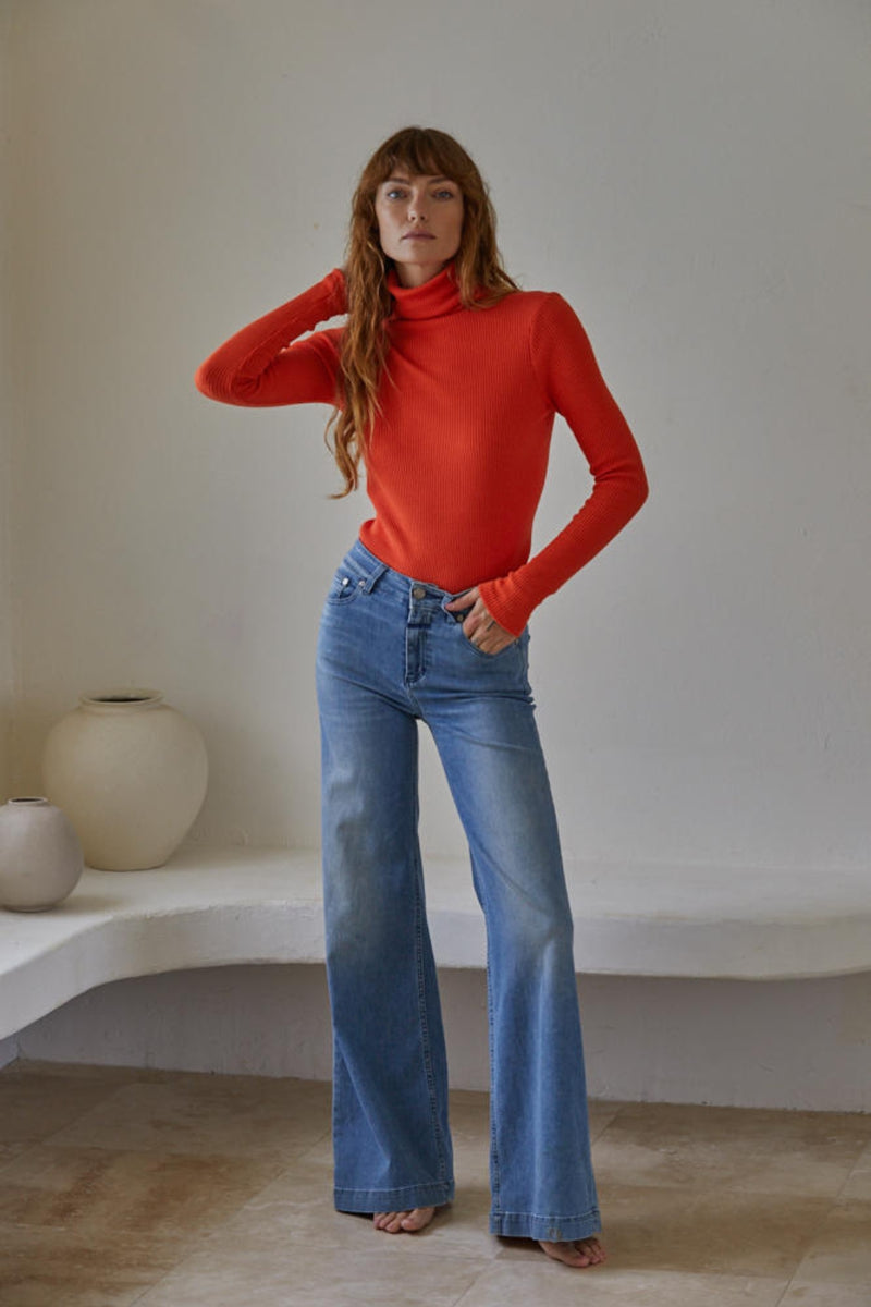 The Lavinia Top Red Orange