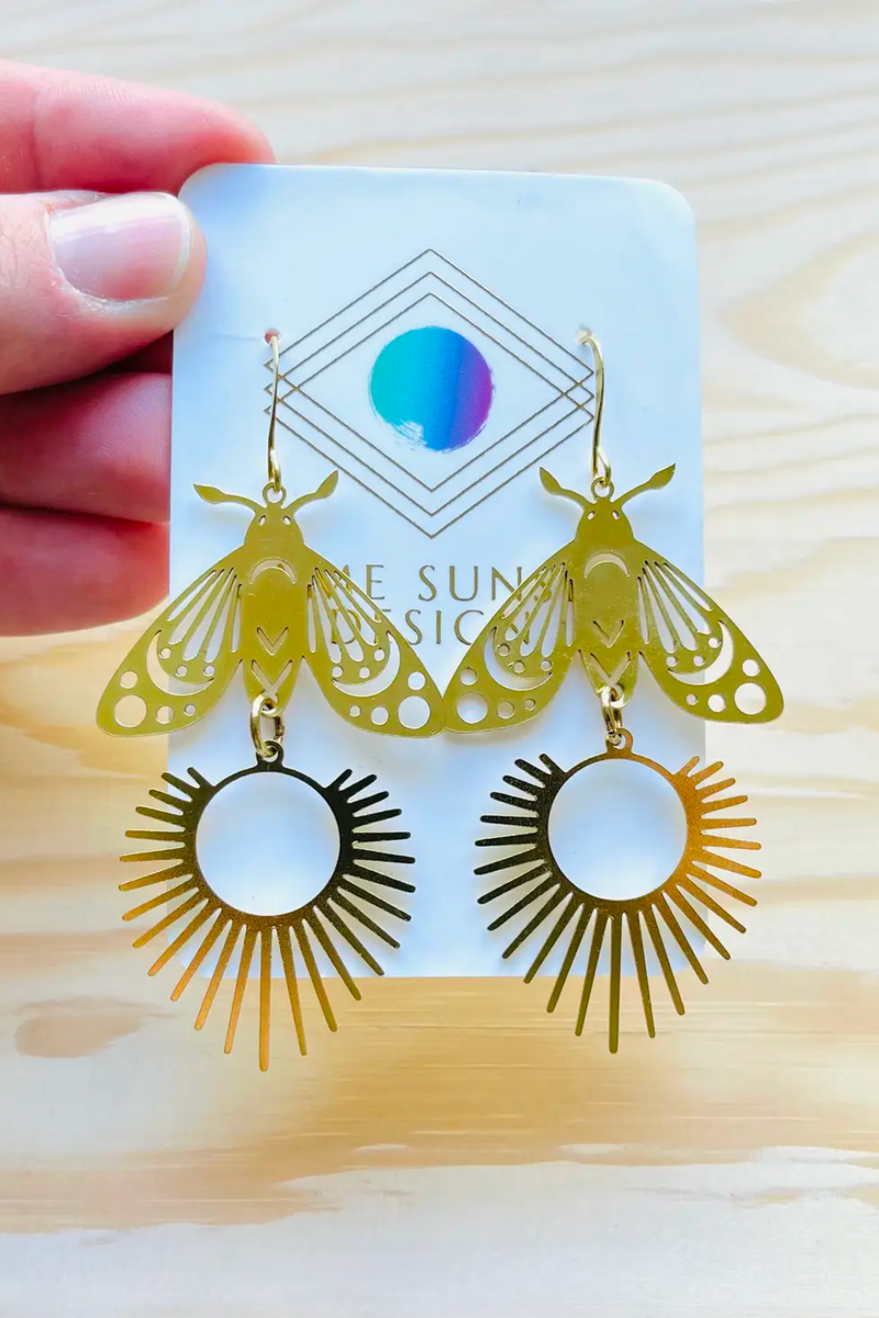 Same Sunset Design Celestial Moth Earrings