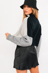 Jazmin Colorblock Sweater - Grey/Black