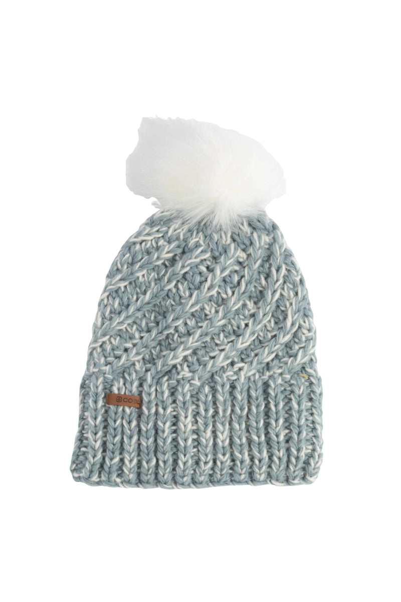Coal Maizy Knit Pom Beanie - Shale Blue Speckle
