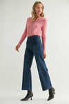 Just Black Denim Patch Pocket Wide Leg - Dark Denim