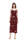 Penelope Satin Slip Dress - Vino