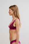 Free People Oh My Darling Plunge Bra - Raspberry