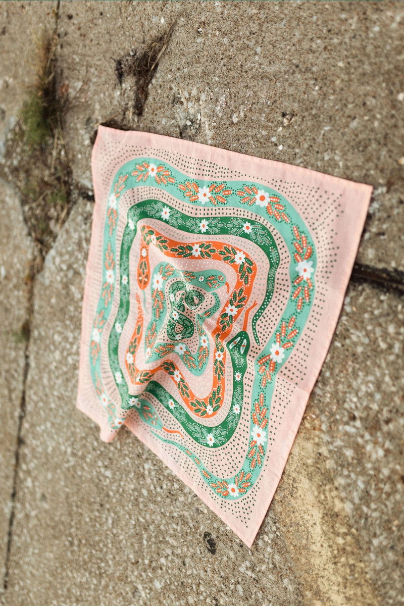 Handker Bandanas Snakes Pink