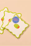 Vellum Coasters - Crudité in Olive - Set of 4