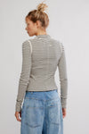 Free People Lake Henley Stripe - Tea Combo