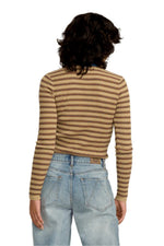 RVCA Bond Stripe Long Sleeve - Sand Dune