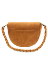 Luna Crescent Crossbody with Braided Handle Toffee