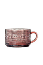 Hobnail Glass Mug with Cover Port